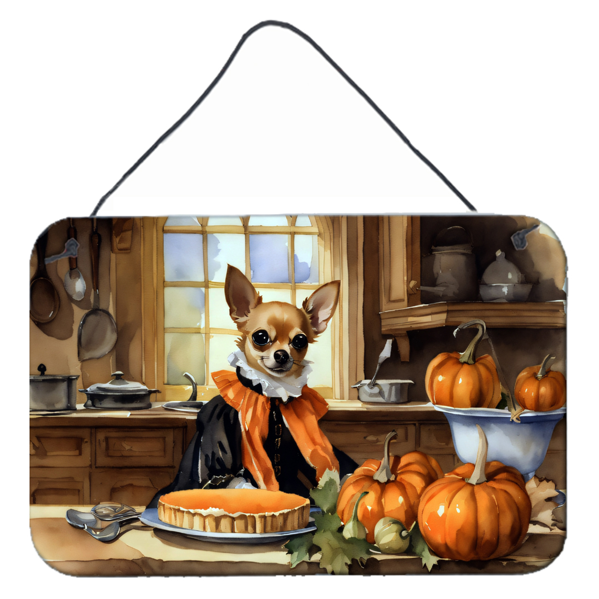 Chihuahua Fall Kitchen Pumpkins Wall or Door Hanging Prints Caroline's Treasures