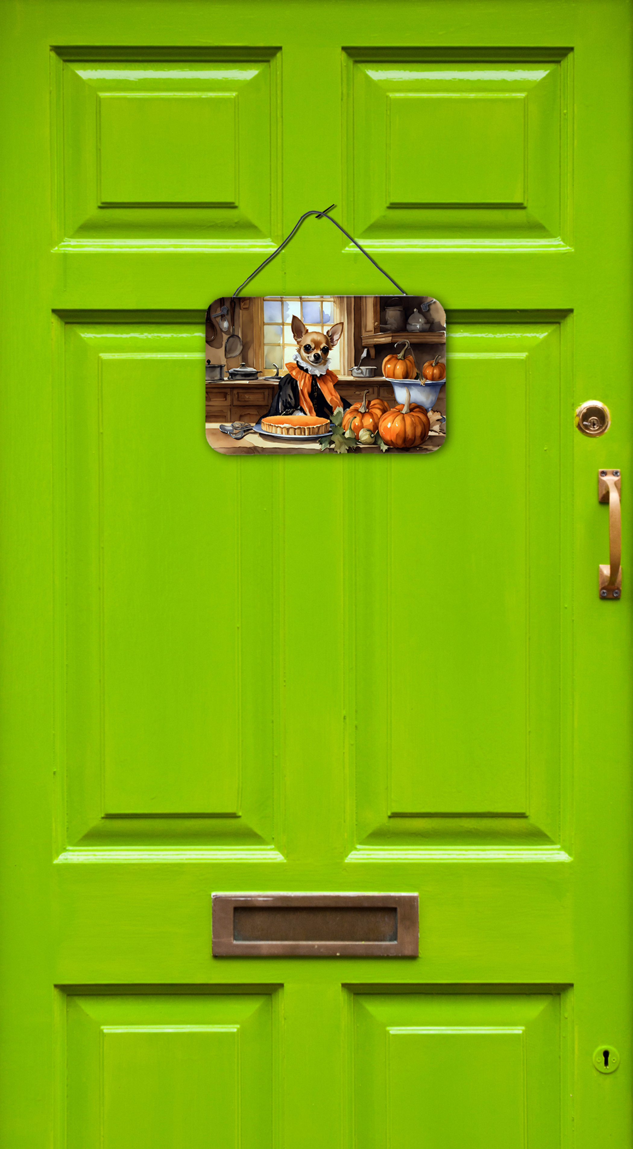 Chihuahua Fall Kitchen Pumpkins Wall or Door Hanging Prints Caroline's Treasures