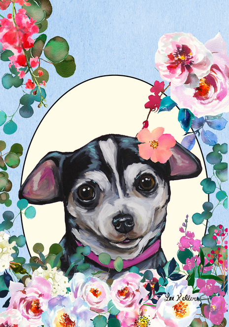 Chihuahua - Hippie Hound Studios Spring  House and Garden Flags Best of Breed
