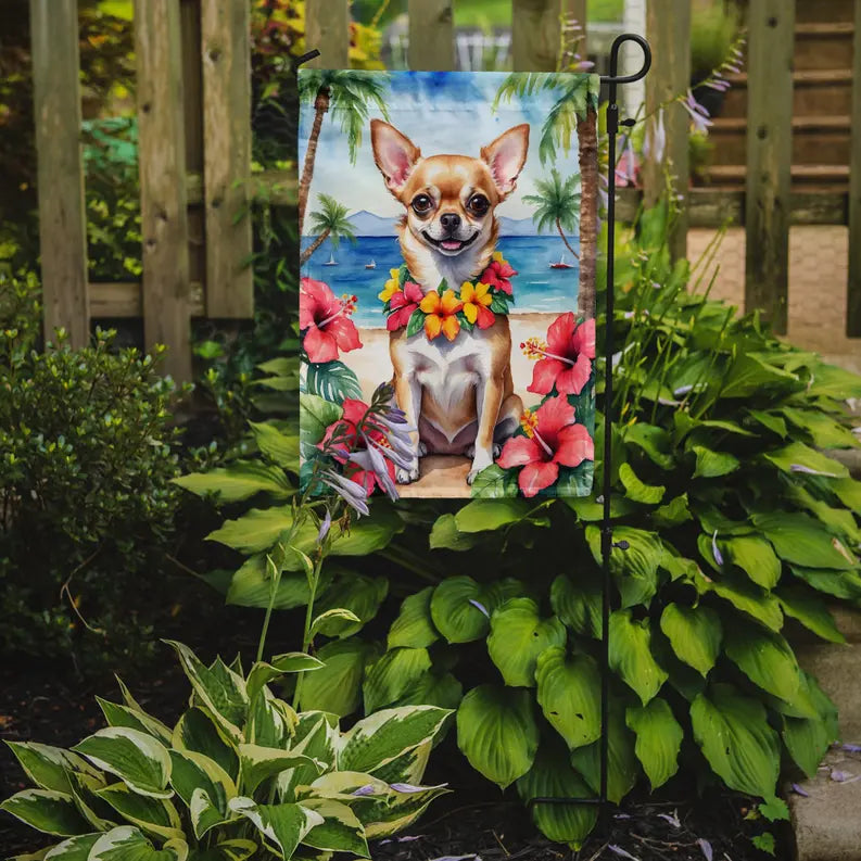 Chihuahua Luau Garden Flag Caroline's Treasures