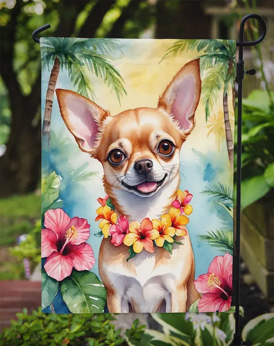 Chihuahua Luau Garden Flag Caroline's Treasures