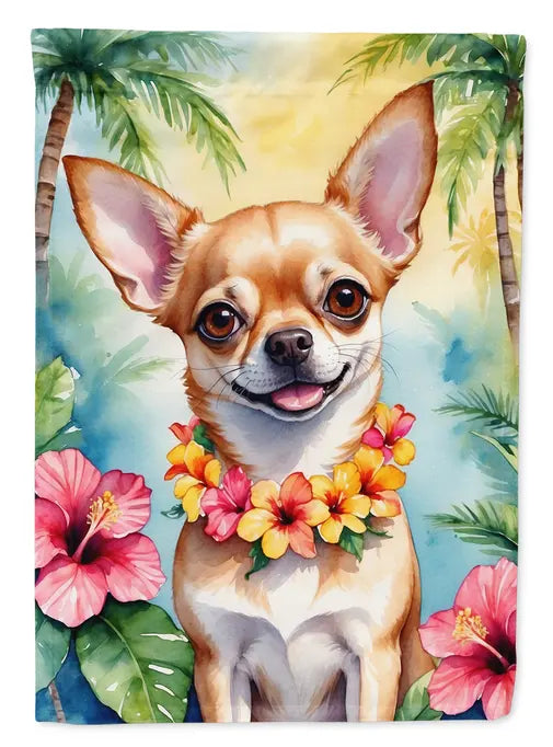Chihuahua Luau Garden Flag Caroline's Treasures