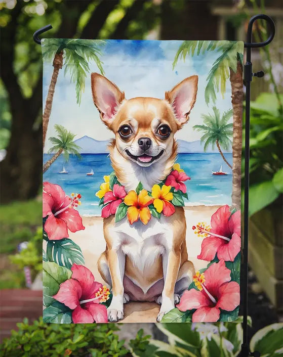Chihuahua Luau Garden Flag Caroline's Treasures