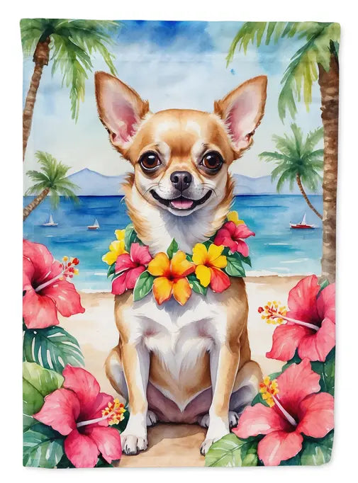 Chihuahua Luau Garden Flag Caroline's Treasures