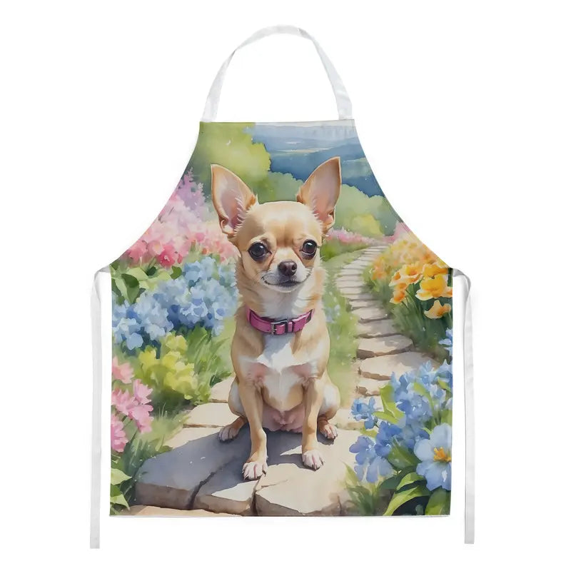 Chihuahua Spring Path Apron Caroline's Treasures