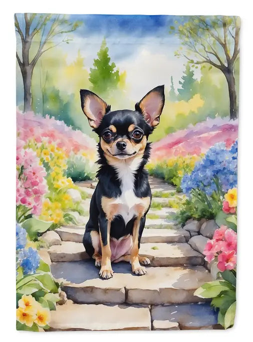 Chihuahua Spring Path Garden Flag Caroline's Treasures