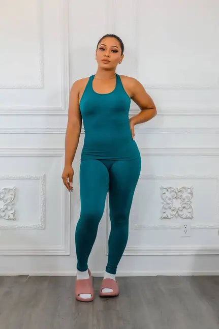 Chillax Ribbed Seamless Lounge Pant Set SurelyMine