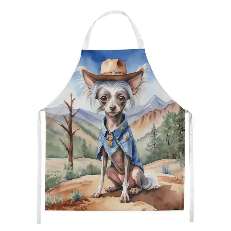 Chinese Crested Cowboy Welcome Apron Caroline's Treasures