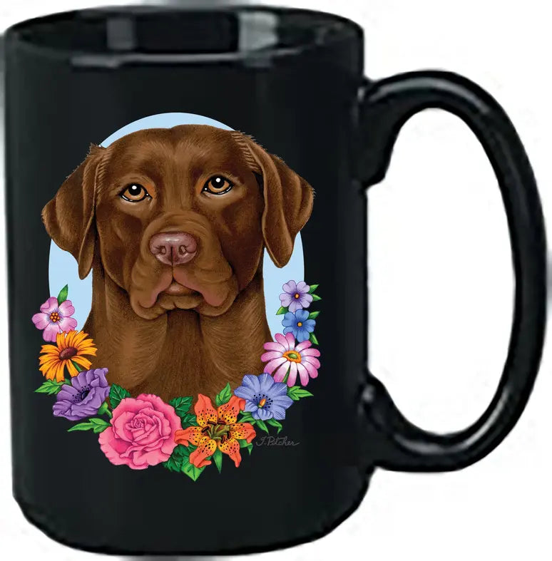 Chocolate Labrador - Best of Breed Ceramic 15oz Coffee Black Mug Best of Breed