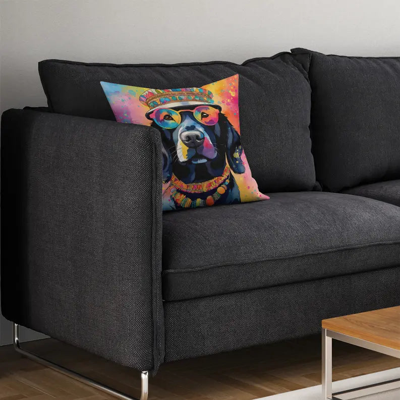Chocolate Labrador Hippie Dawg Pair of Pot Holders Caroline's Treasures