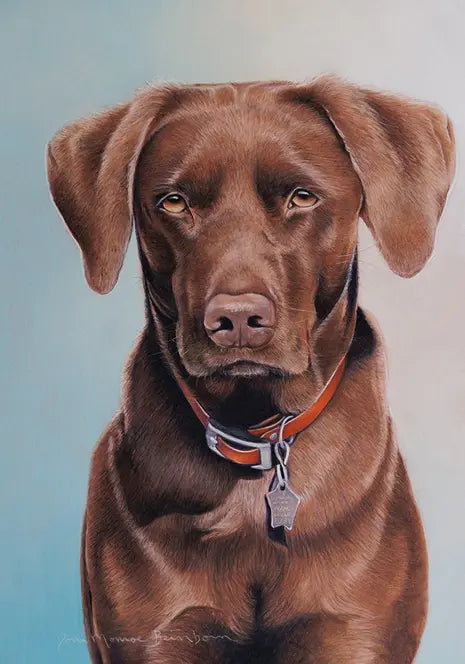 Chocolate Labrador  - Joni Monroe Beinborn Portrait House and Garden Flag Best of Breed