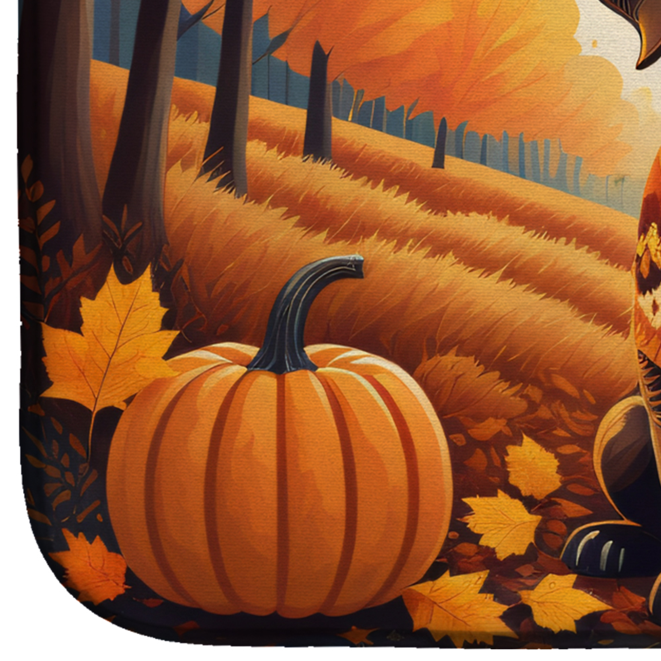 Chocolate Labrador Retriever Fall Dish Drying Mat Caroline's Treasures