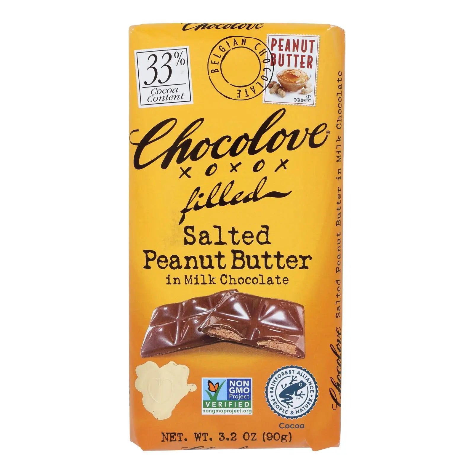 Chocolove - Bar Salt Peanut Butter Fld Milk Chocolate - Case Of 10-3.2 Oz Chocolove