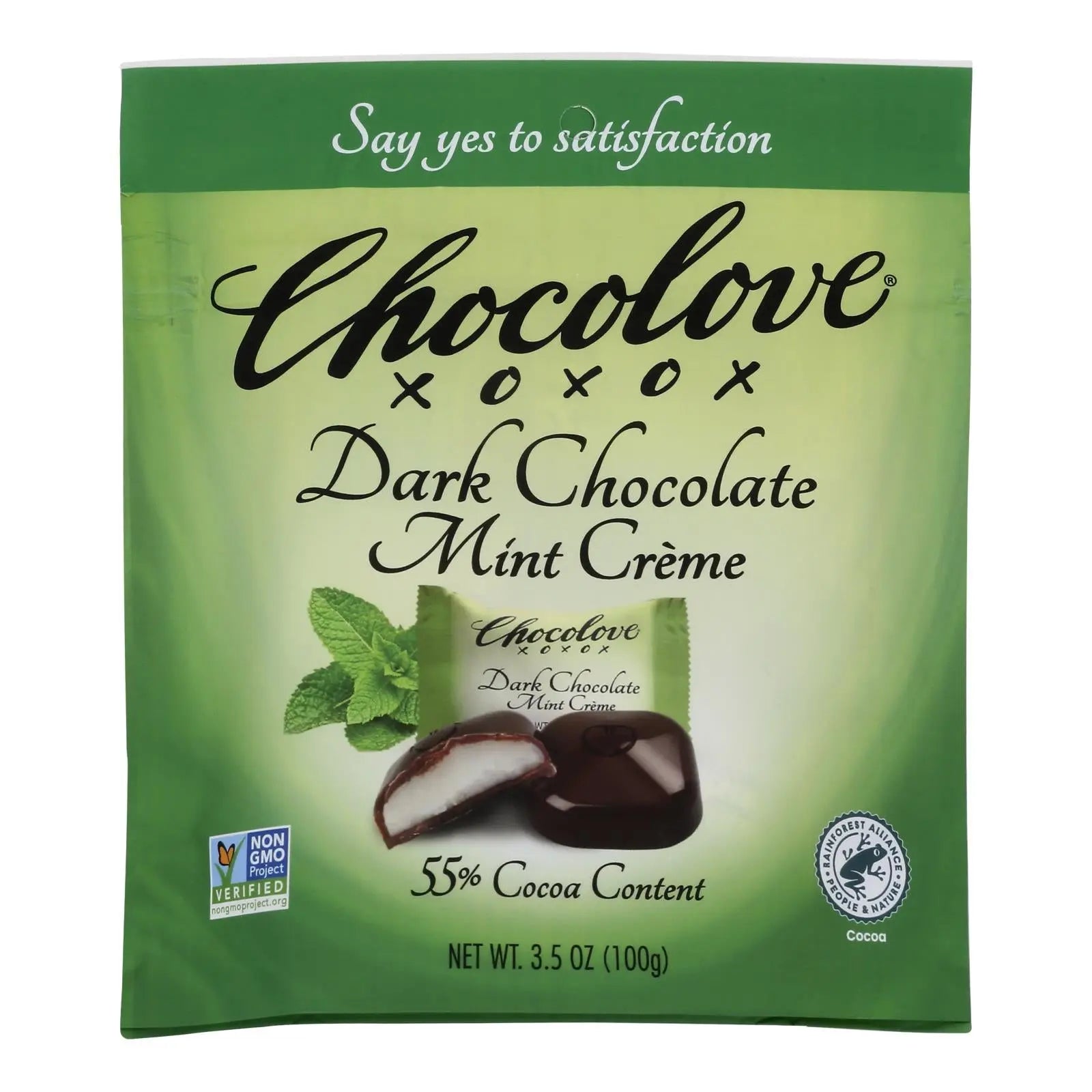Chocolove - Bites Dark Chocolate Mint Creme - Case Of 8-3.5 Oz Chocolove