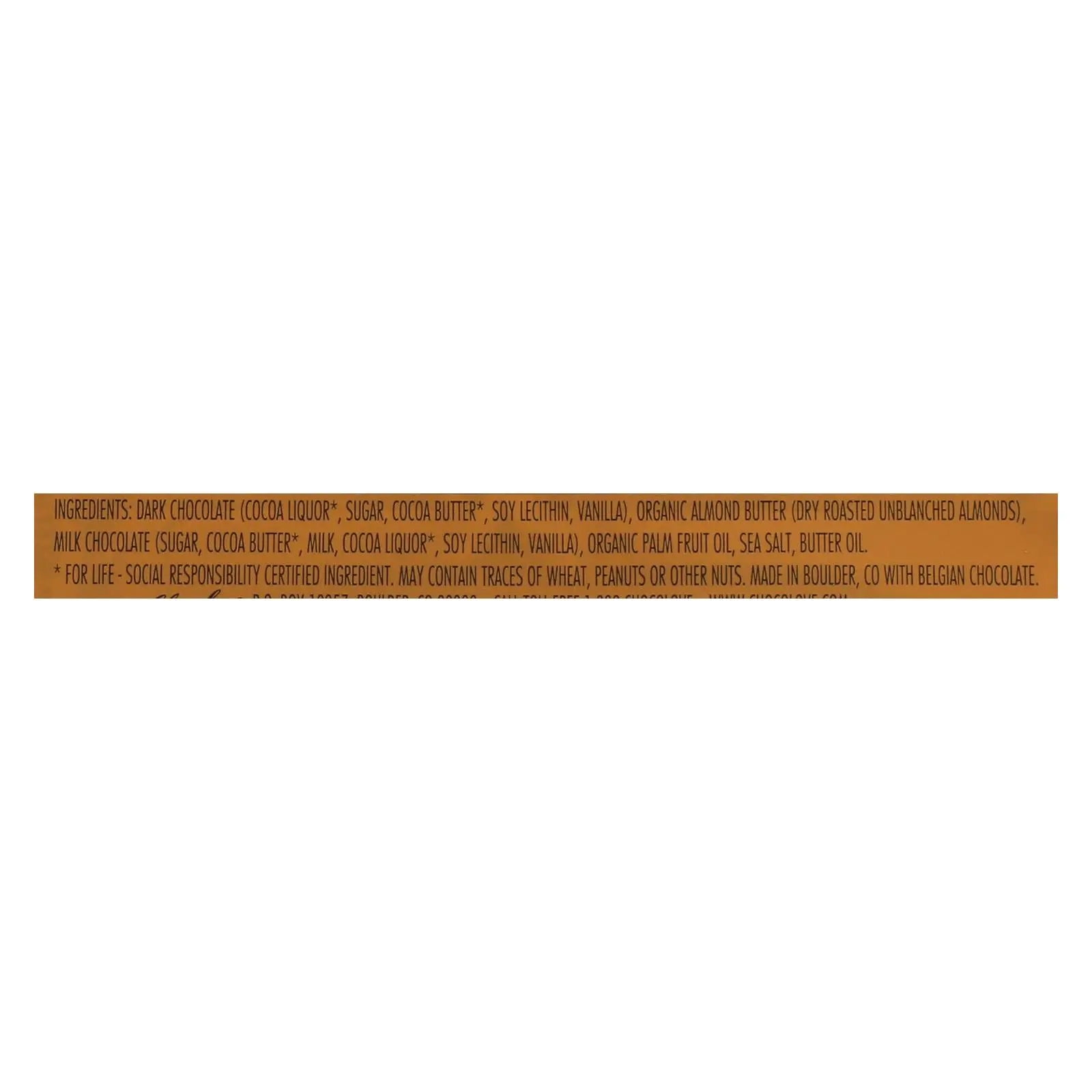 Chocolove - Cup Almond Butter Dark Chocolate - Case Of 10-1.2 Ounces Chocolove