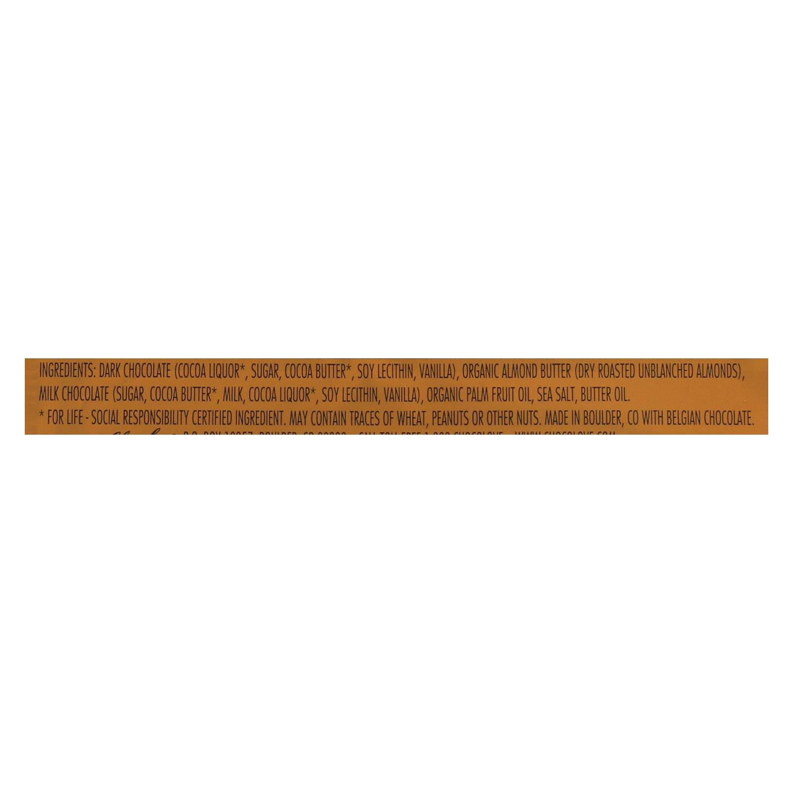 Chocolove - Cup Almond Butter Dark Chocolate - Case Of 10-1.2 Ounces Chocolove