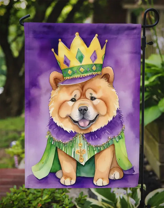 Chow Chow King of Mardi Gras Garden Flag Caroline's Treasures