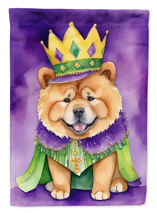 Chow Chow King of Mardi Gras Garden Flag Caroline's Treasures