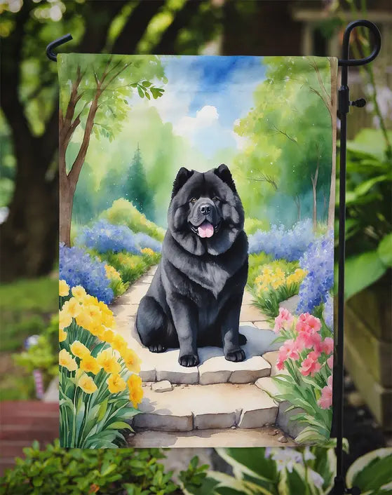 Chow Chow Spring Path Garden Flag Caroline's Treasures