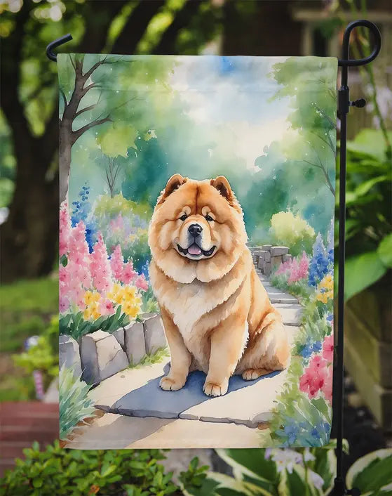 Chow Chow Spring Path Garden Flag Caroline's Treasures