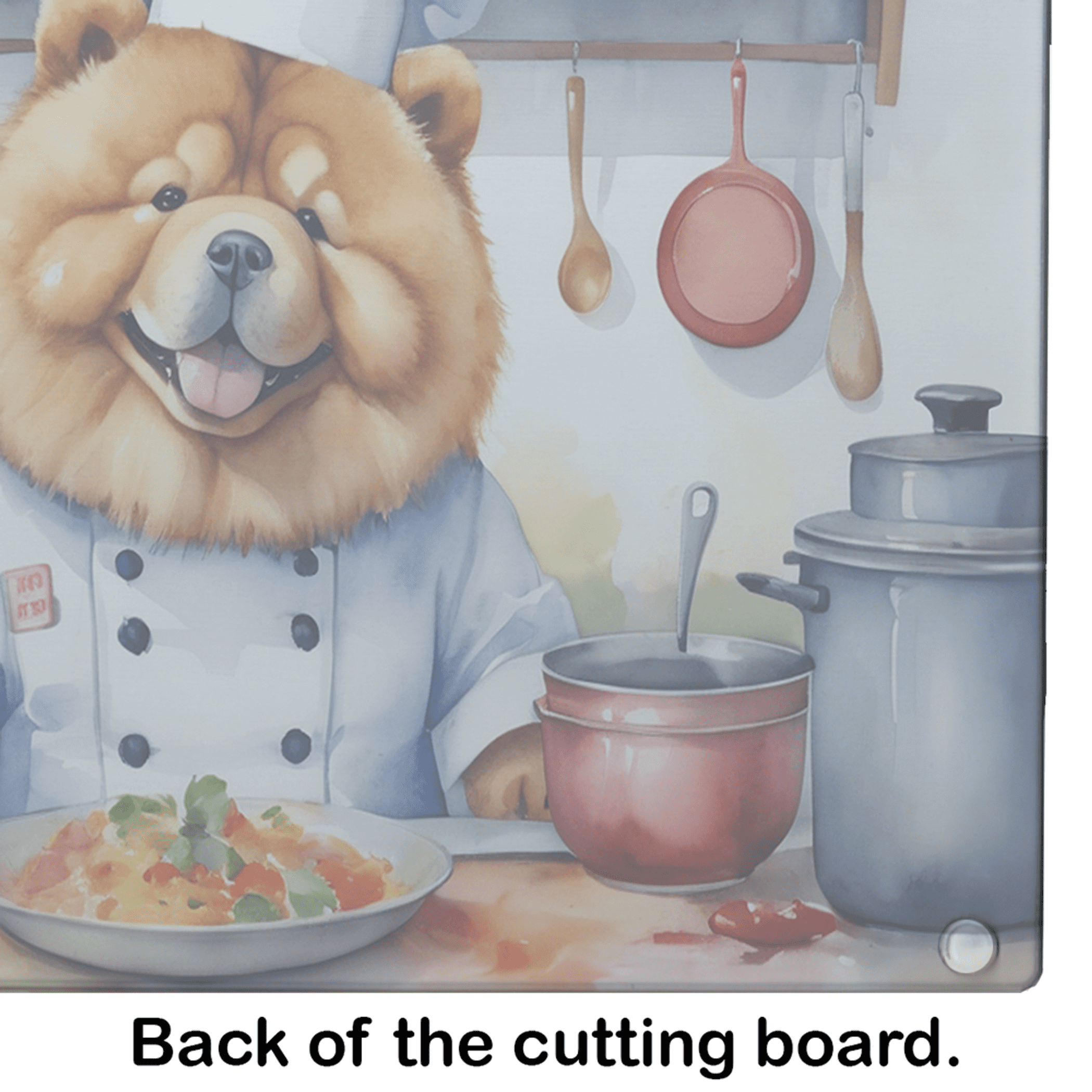 Chow Chow The Chef Glass Cutting Board Caroline's Treasures