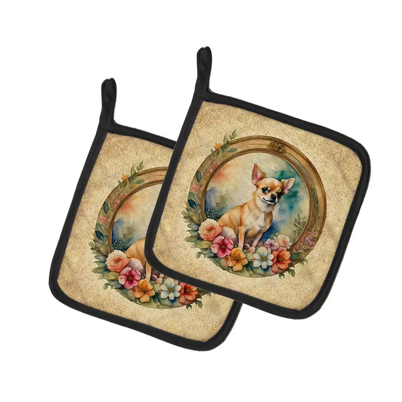 Chow Chow and Flowers Foam Coasters Caroline's Treasures