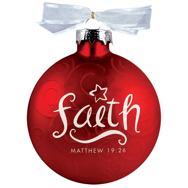 Christmas Ornament-Glass-Swirls-Faith Dicksons Inc