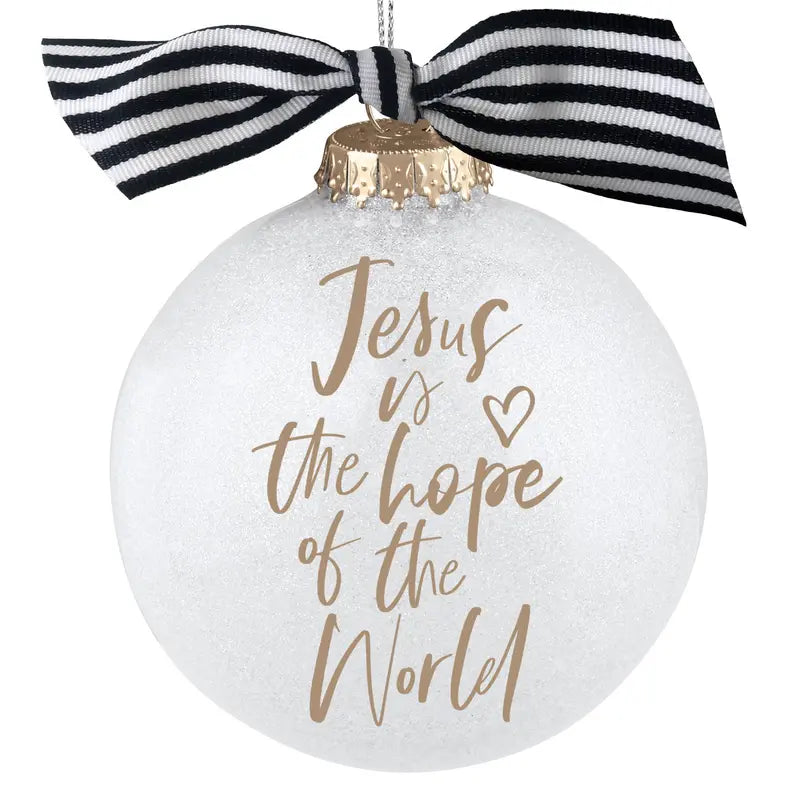 Christmas Ornament Glitter Bauble Jesus Dicksons Inc