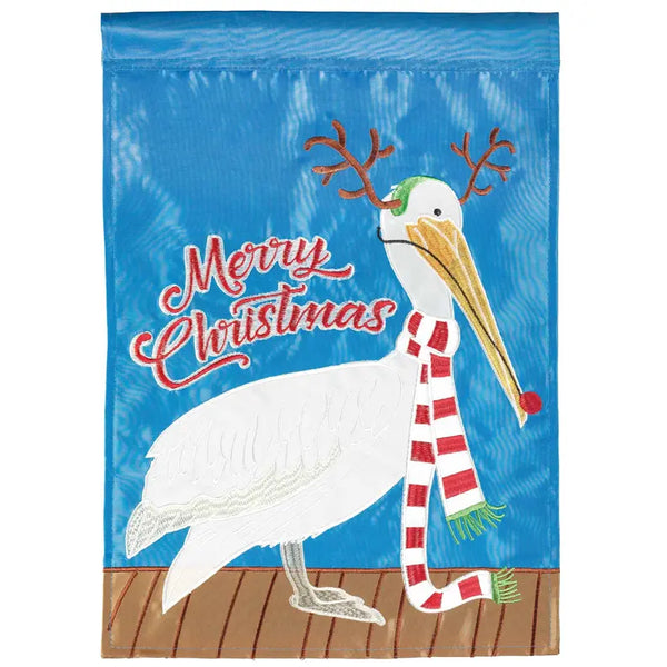 Christmas Pelican Nose Flag Poly Dicksons Inc