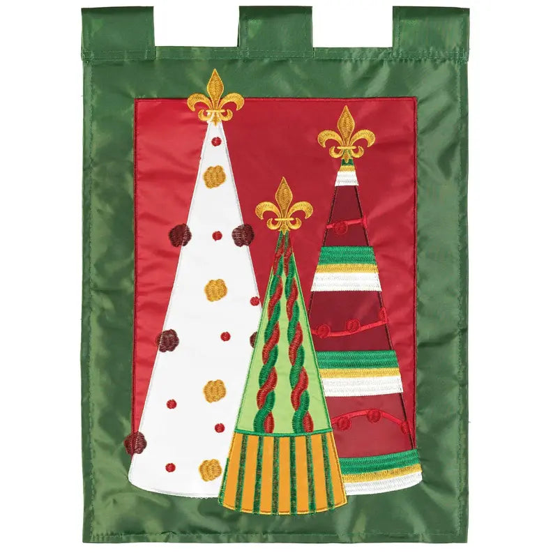 Christmas Trees Fleur De Lis Flag Garden Dicksons Inc