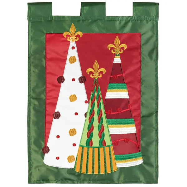 Christmas Trees Fleur De Lis Flag Garden Dicksons Inc