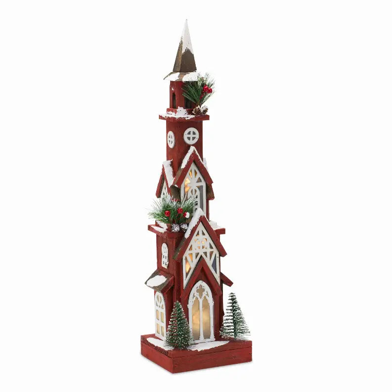 Church 6.5"L x 1 Set of 24.25"H Wood Melrose Intl.