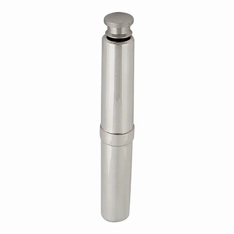 Cigar Flask 1oz English Pewter/Brass Rim Corbell Silver