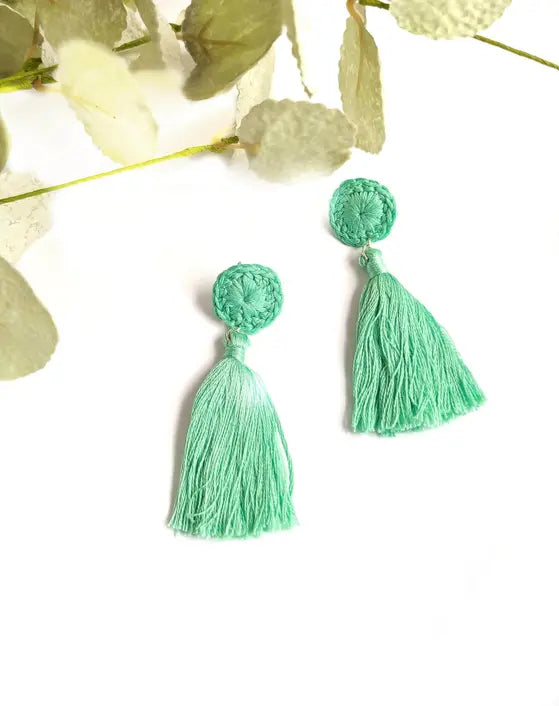Circle Tassels Earrings Sysaic Knotz