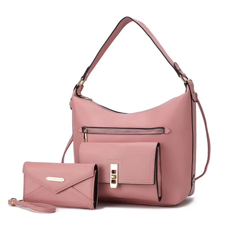 Clara Vegan Leather Womens Shoulder Bag & Wristlet Wallet MKF Colletion by Mia K.