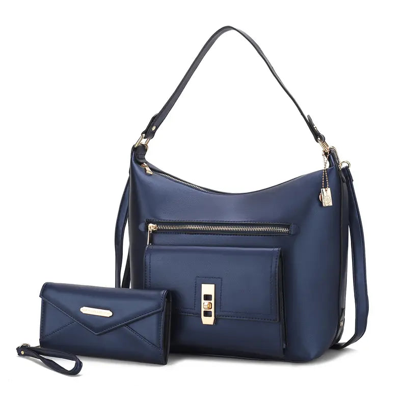 Clara Vegan Leather Womens Shoulder Bag & Wristlet Wallet MKF Colletion by Mia K.