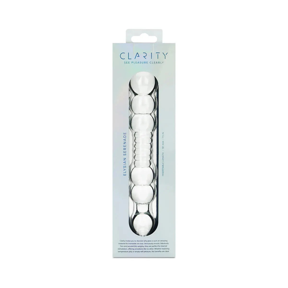 Clarity Elysian Serenade Glass Dildo - GreatEagleInc