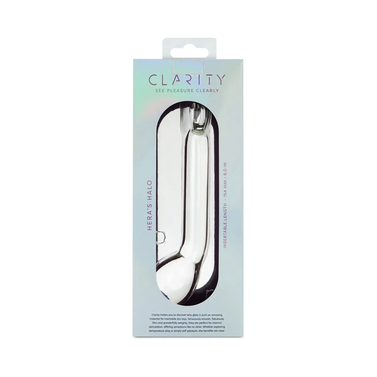 Clarity Hera's Halo Glass Dildo - GreatEagleInc
