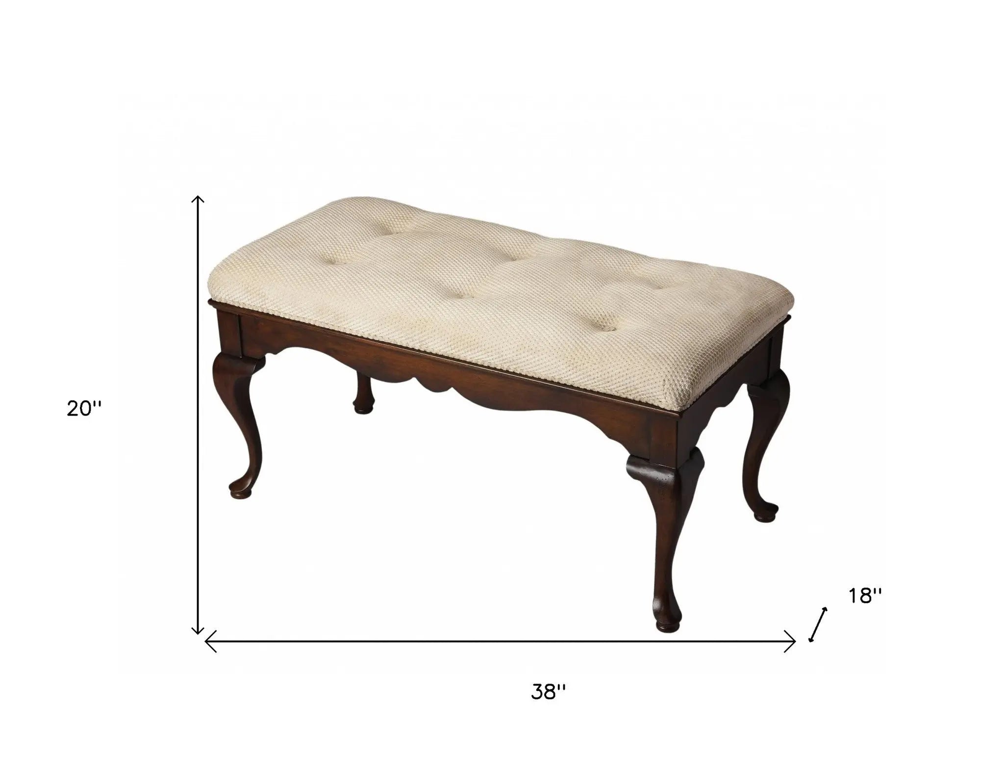 Classic Cherry Brown Finish Bench Homeroots Living Room
