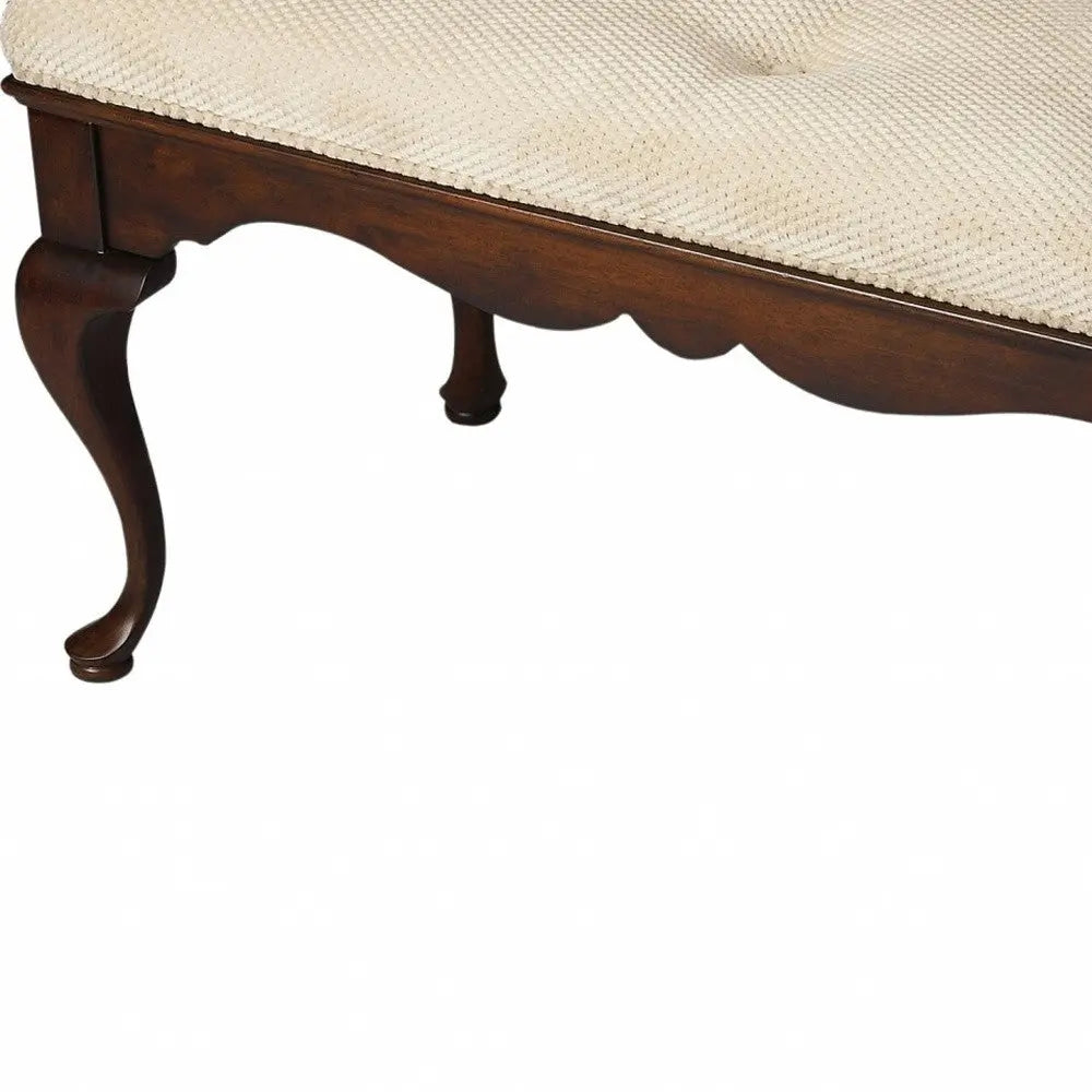 Classic Cherry Brown Finish Bench Homeroots Living Room