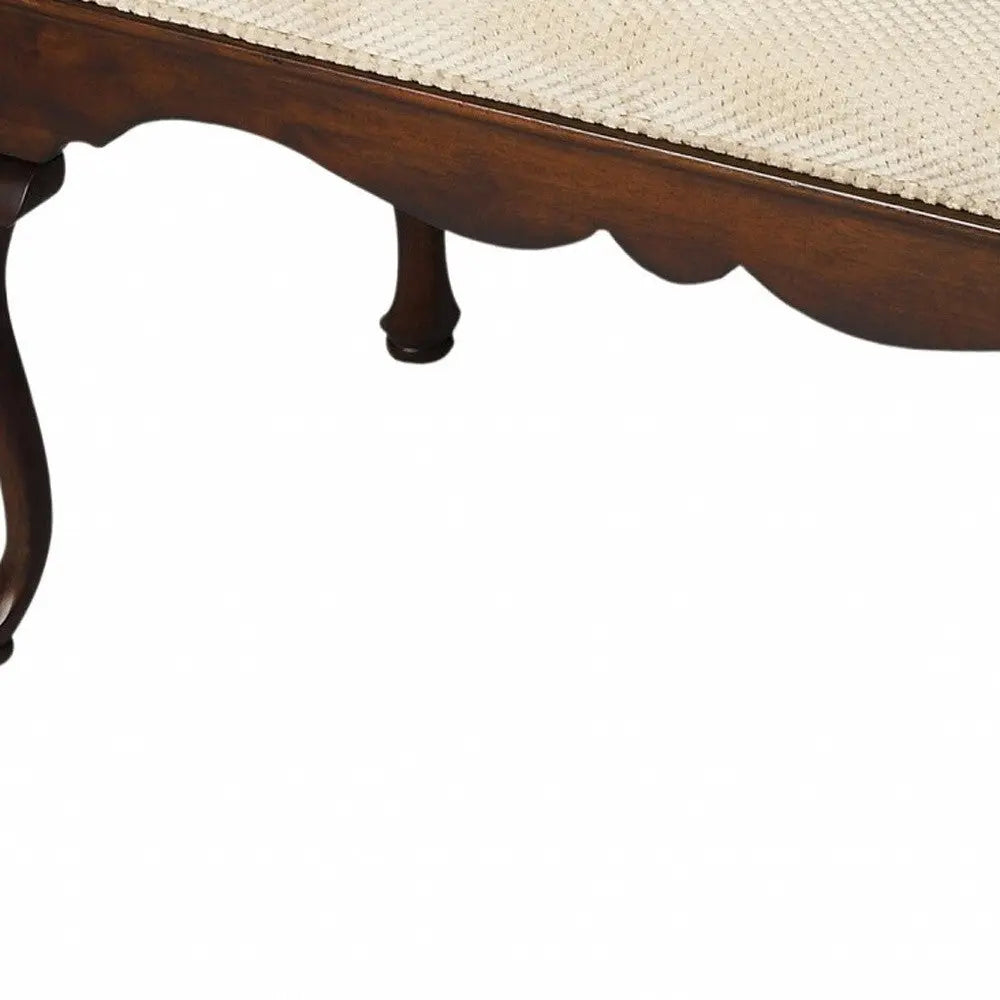 Classic Cherry Brown Finish Bench Homeroots Living Room