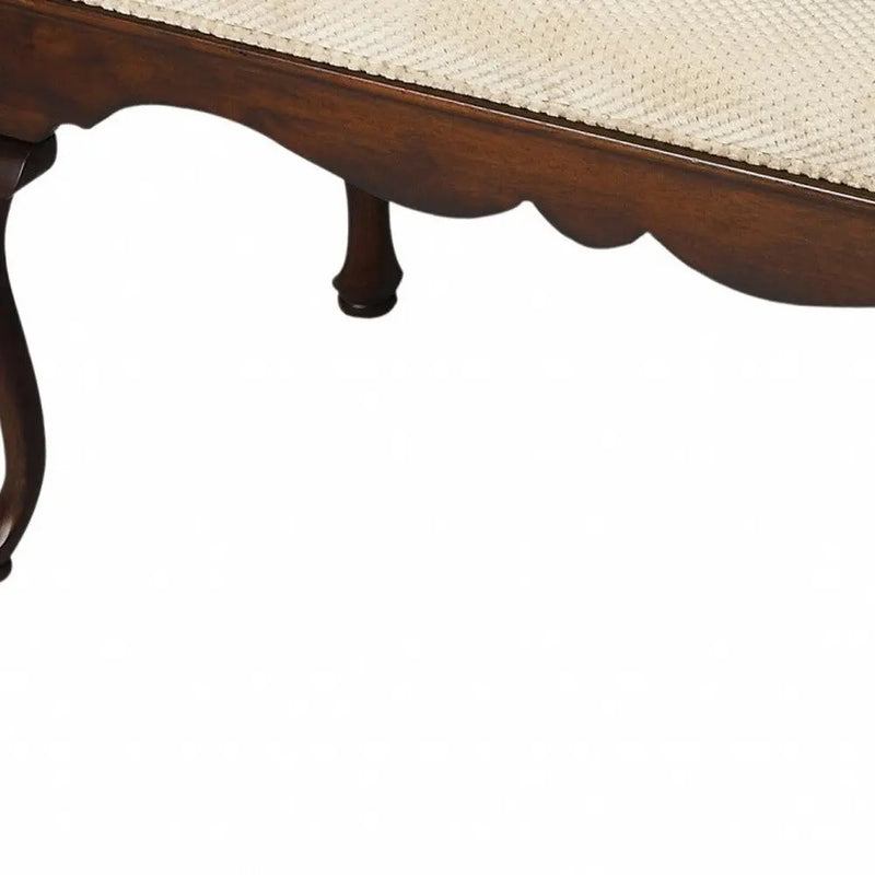 Classic Cherry Brown Finish Bench Homeroots Living Room