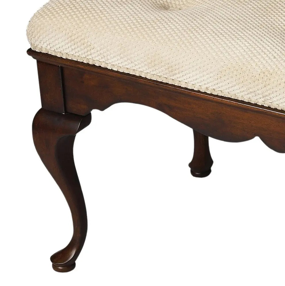 Classic Cherry Brown Finish Bench Homeroots Living Room