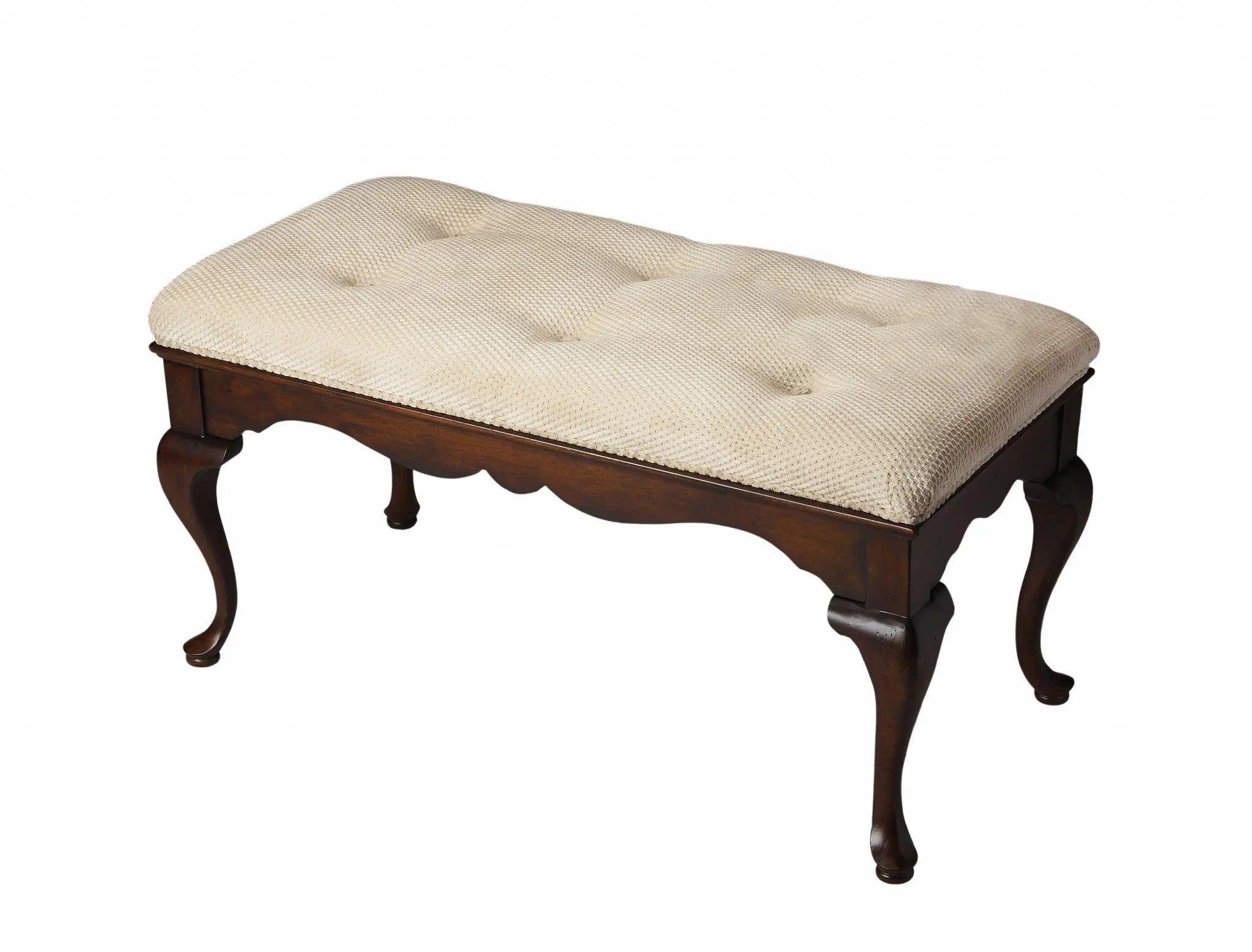 Classic Cherry Brown Finish Bench Homeroots Living Room