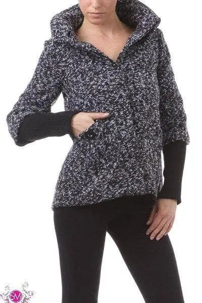 Classic Jacket With High Collar and Solid Banded Sleeves SurelyMine