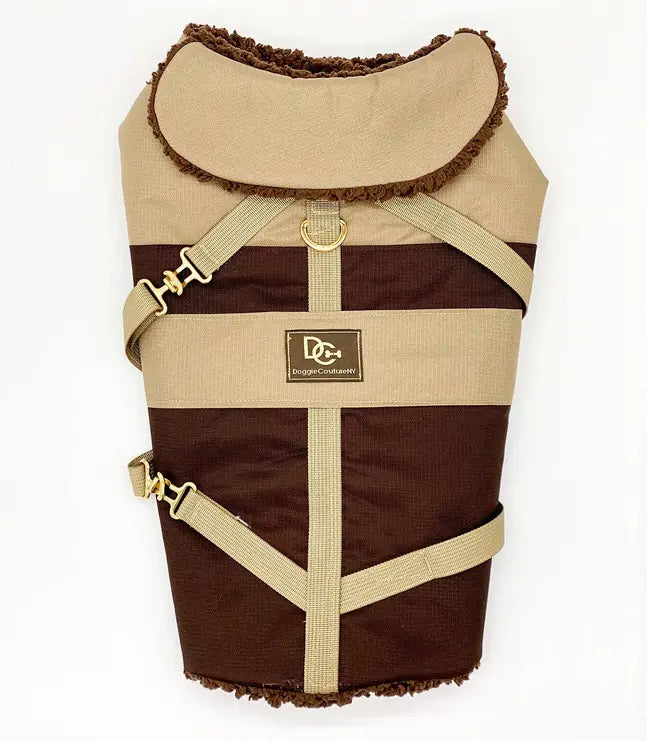 "Classic Mocha Latte" - DCNY Equestrian Collection DoggieCoutureNY