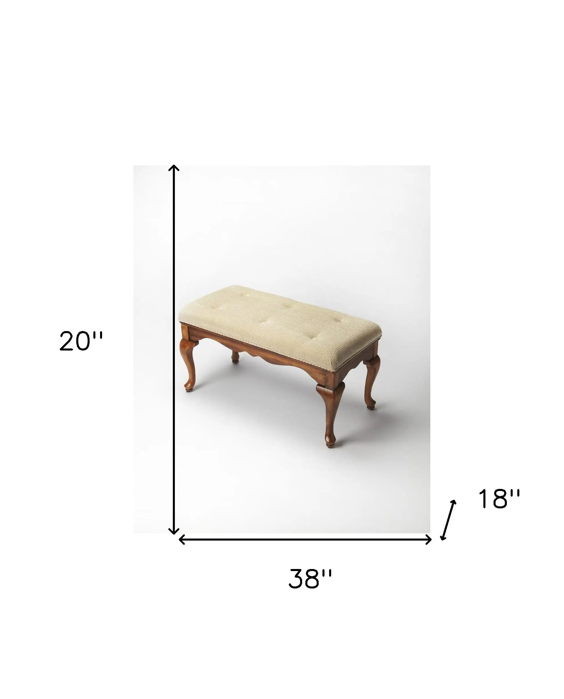 Classic Olive Brown Bench Homeroots Living Room