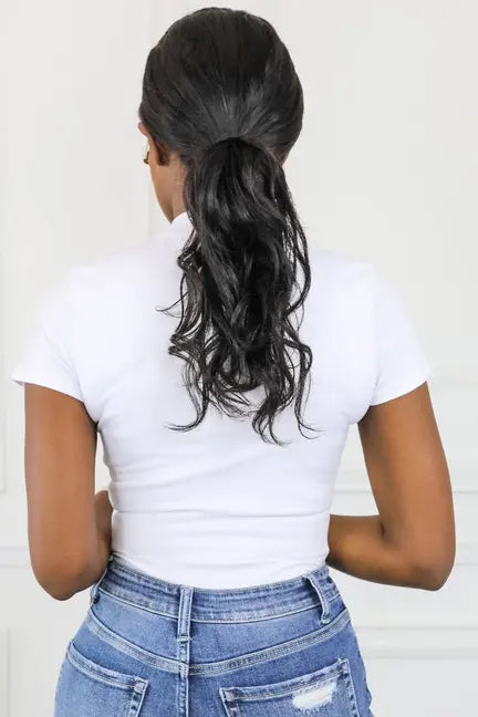 Classic Ride Mock Neck Double Layered Bodysuit SurelyMine