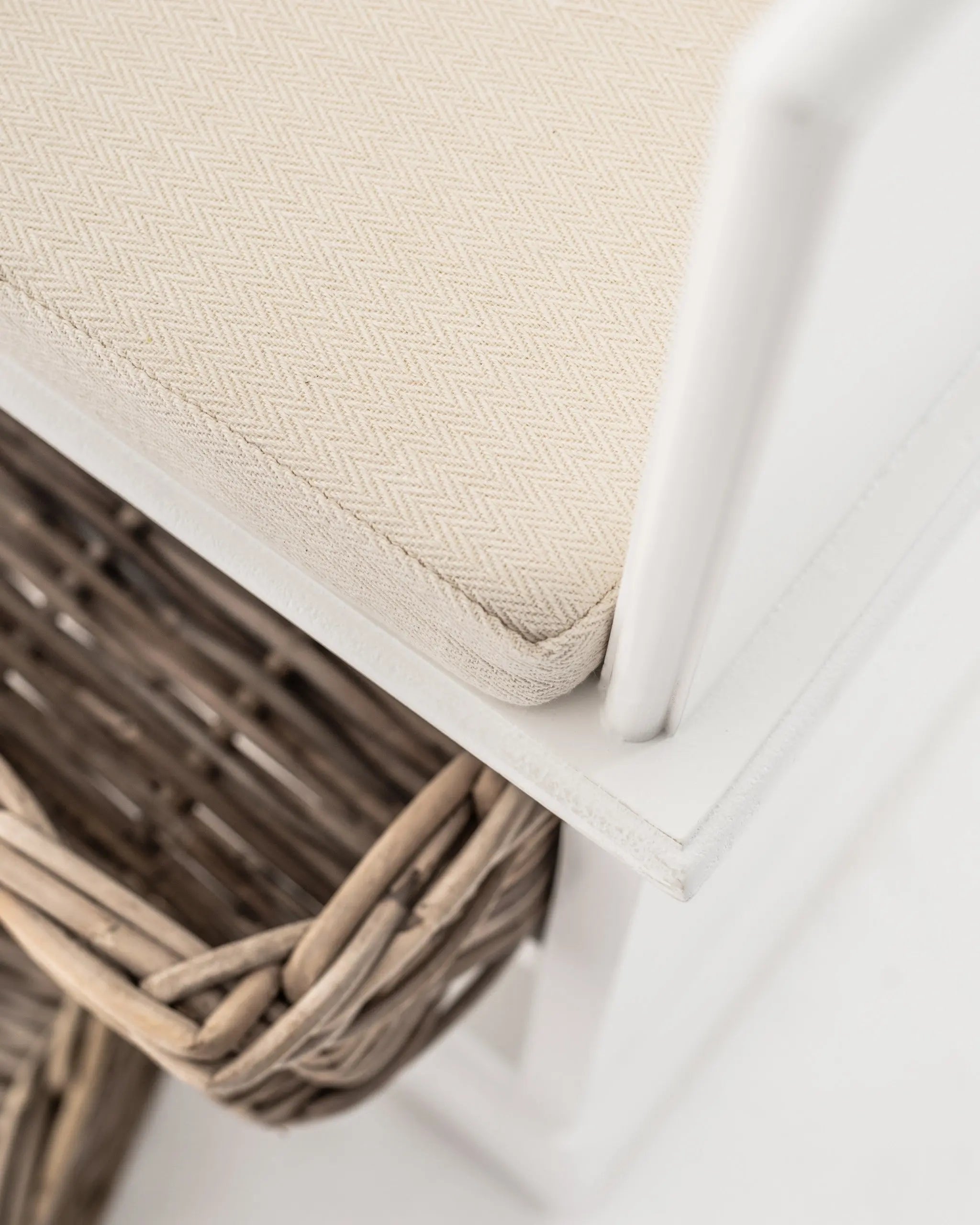 Classic White Entryway Coat Rack and Bench with Baskets Homeroots