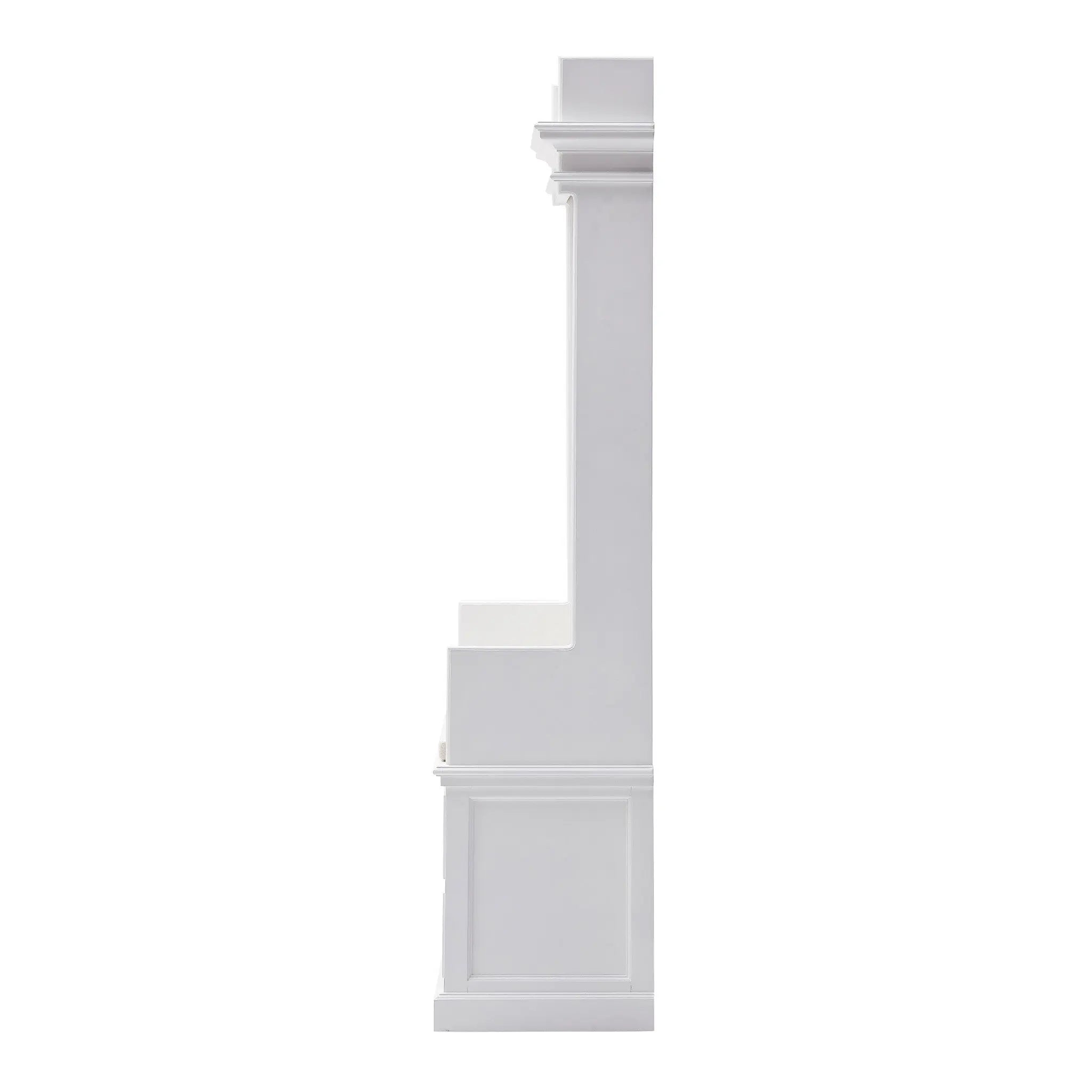 Classic White Entryway Coat Rack and Bench with Drawers Homeroots Organization